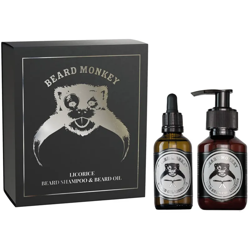 Uusi Malli Licorice Set, Beard Shampoo 100ml + Oil 50ml