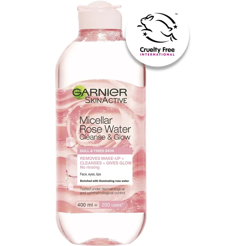 Asiakkaiden Suosikki Micellar Rose Water Cleanse & Glow Dull & Tired Skin, 400ml