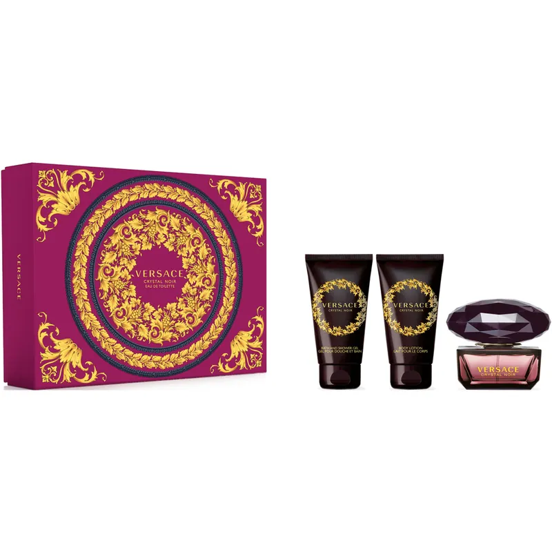 Crystal Noir Gift Set, EdT 50ml + Body Lotion 50ml + Shower Gel 50ml Eniten Myyty