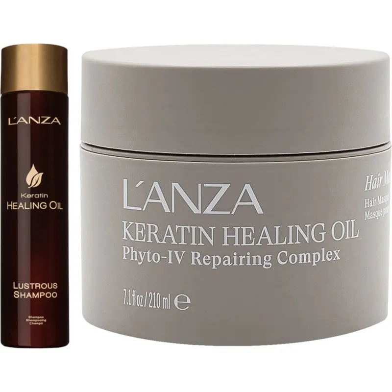 Edullinen Keratin Healing Oil Intensive Hair Masque 210ml + Lustrous Shampoo 300ml
