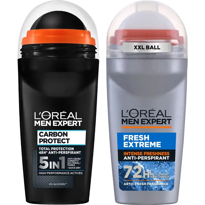 Men Expert Fresh Extreme XXL Roll-on 50ml + Carbon Protect Roll-On 50ml Edullinen