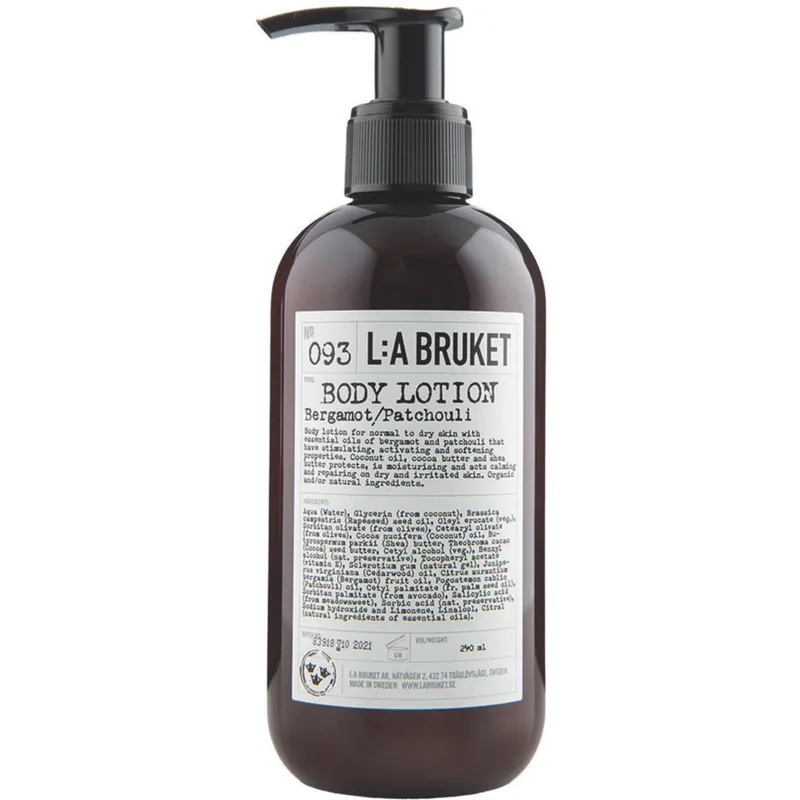 093 Body Lotion, Bergamot and Patchouli, 240ml Sertifioitu