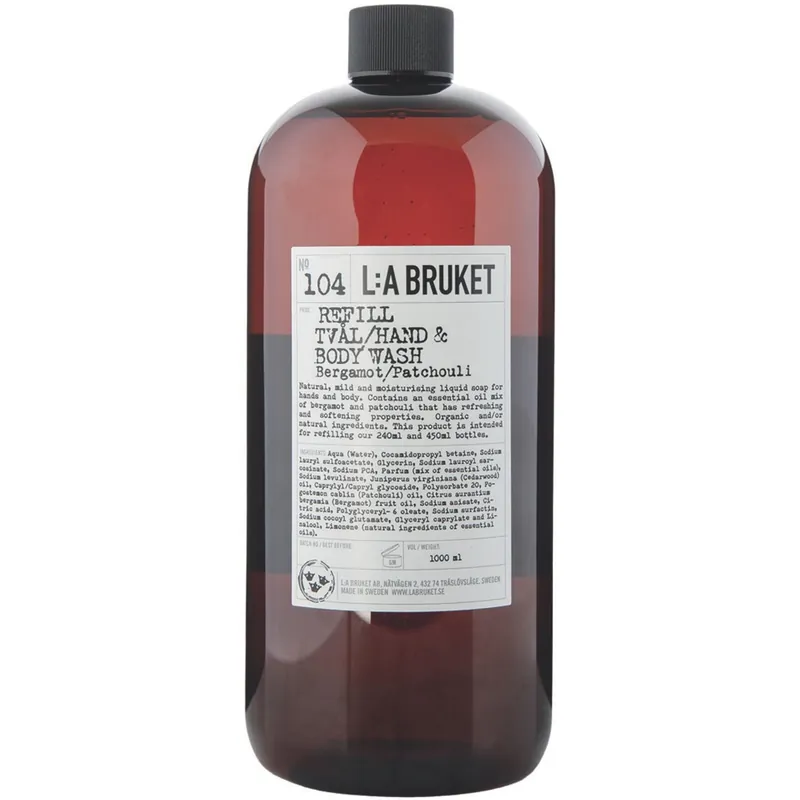 104 Hand & Body Wash, Bergamot and Patchouli Tarjoushinta