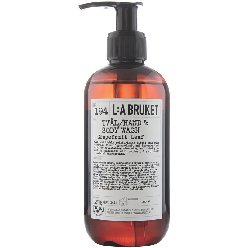194 Hand & Body Wash, Grapefruit Leaf Nopea Toimitus