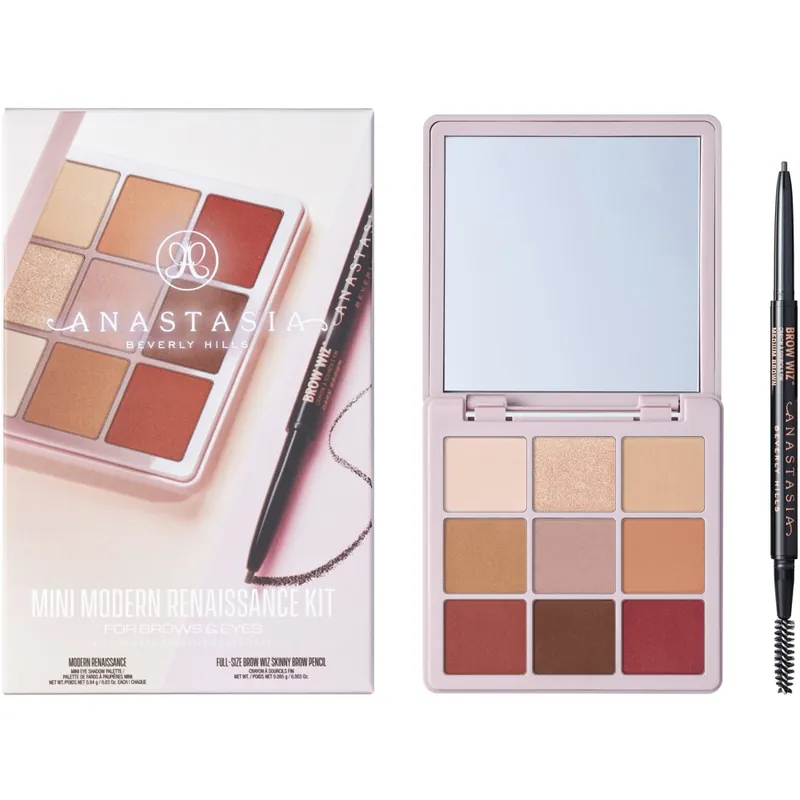 Mini Modern Renaissance + Brow Wiz Kit, Medium Brown Superhinta