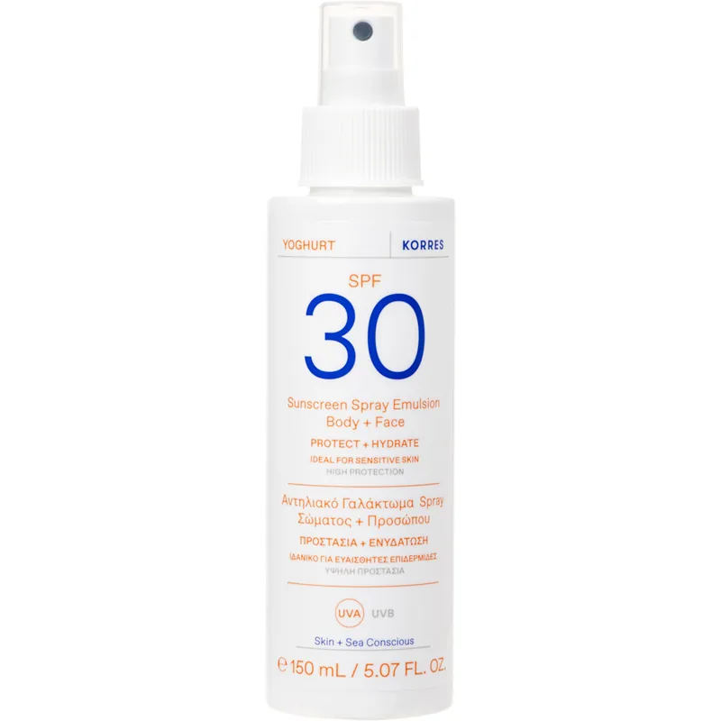 Alennus Yoghurt Sunscreen Spray Emulsion SPF30 Body + Face, 150ml