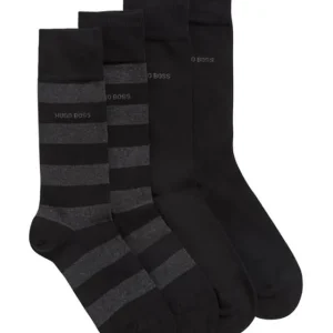Hugo Boss Strømper 2-pack Str. 39-42 - Block Stripe Alennettu Hinta