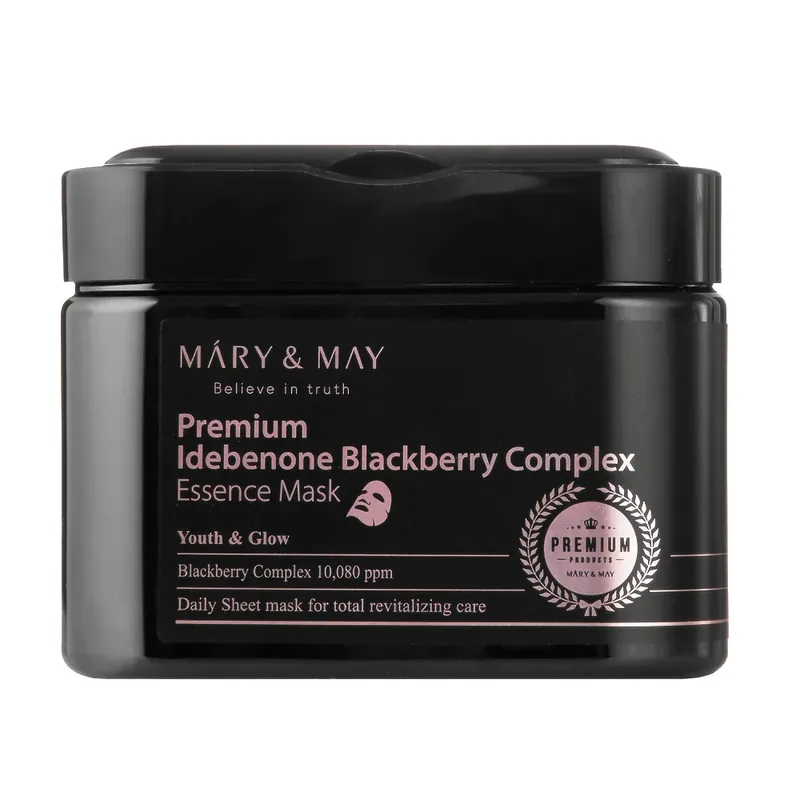 [Mary&May] Premium Idebenone Blackberry Complex Essence Mask (20ea) Uutuus