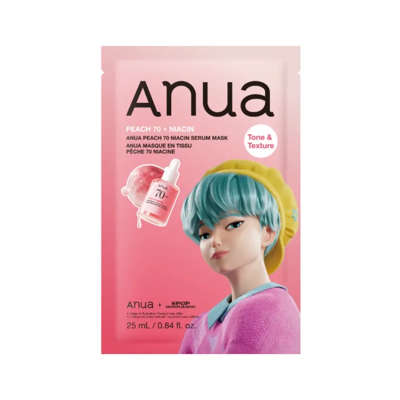 Asiakkaiden Suosikki [Anua] Peach 70 Niacin Serum Face Mask (KPop Demon Hunters Edition)